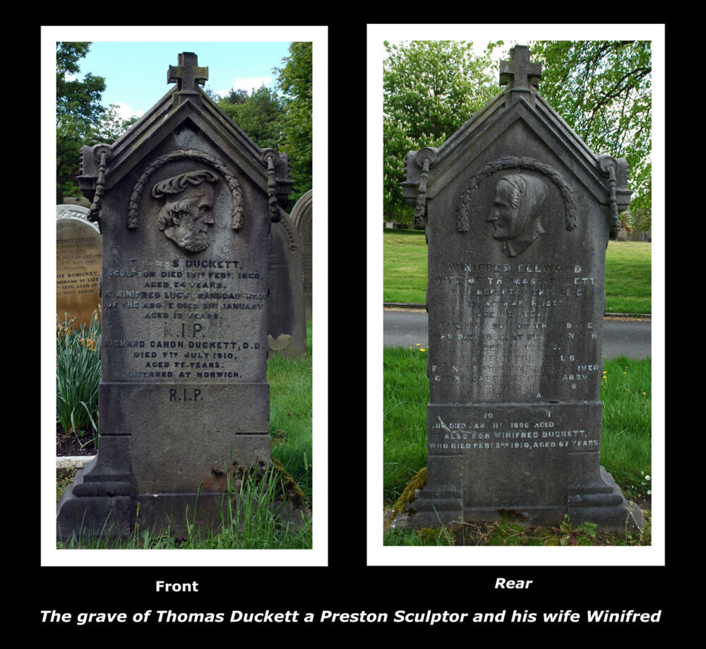 Duckett Gravestone, Preston Cemetery: Photo Meanderman, Preston Digital Archive