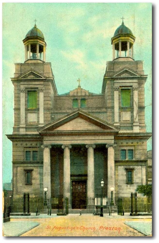 St Augustine’s of Canterbury, Frenchwood, Preston. Tinted postcard: Preston Digital Archive. 